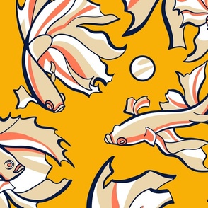 Betta Splendens Labyrinth Fish Marigold DesignerSpr22 Large