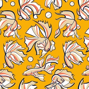 Betta Splendens Labyrinth Fish Marigold DesignerSpr22 Medium