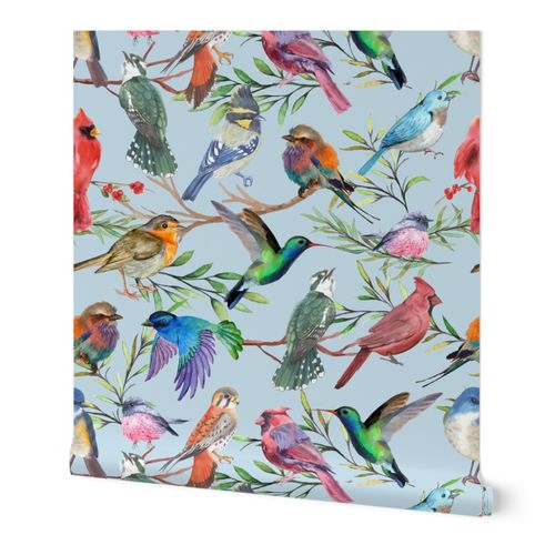 Birds - Large Version Wallpaper | Spoonflower