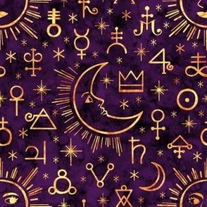 Alchemy Symbols Purple