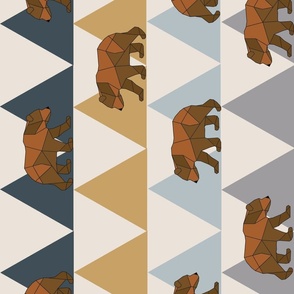 Geometric Bears and Mountains - Rotated