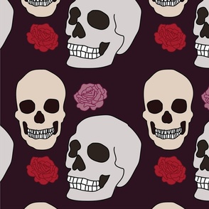 Skull and Roses Pattern by Courtney Graben