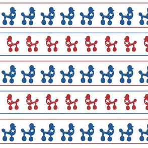 Poodle Polka Dot Parade of Stars and Stripes
