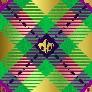 Mardi Gras New Orlean colour tartan