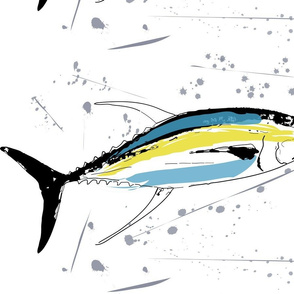 Yellowfin Tuna Blue, Yellow, Grey & Black