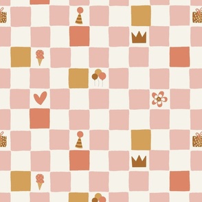 birthday retro checkerboard - medium size