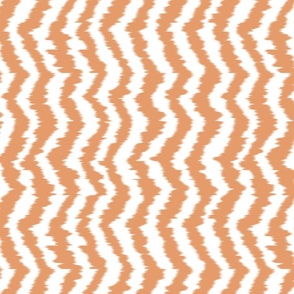 chevron ikat stripe in desert apricot colour 100