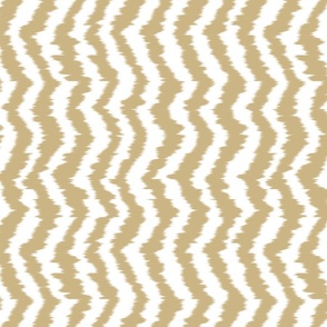 chevron ikat stripe in warm camel colour 100