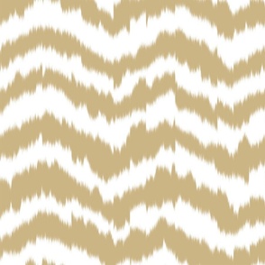 chevron ikat stripe in warm camel colour 200