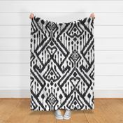 Ikat Deco in black and  white 200