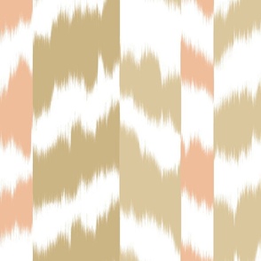 sheared ikat stripe in camel and desert apricot 200