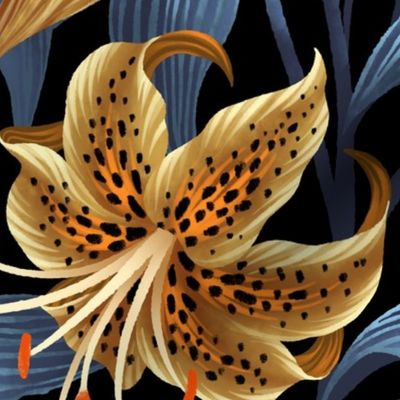 Tiger Lily - Yellow Blue - LARGE