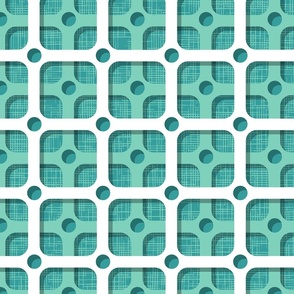 Palm Springs Squares Trellis - Teal 