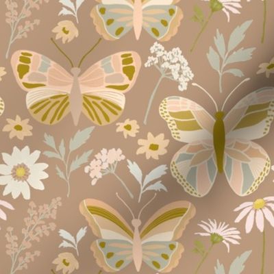 Butterfly Garden taupe