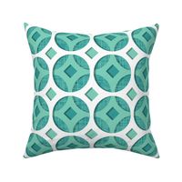 Palm Springs Circle Trellis - Teal 