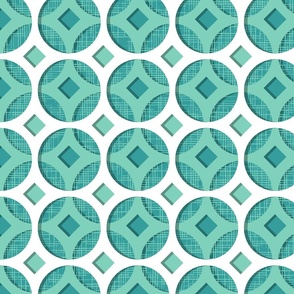 Palm Springs Circle Trellis - Teal 