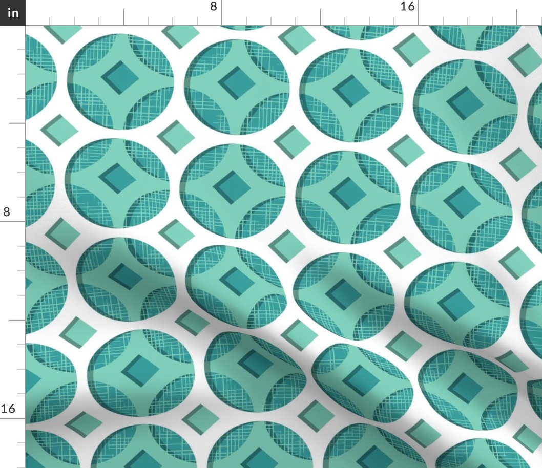 Palm Springs Circle Trellis - Teal 