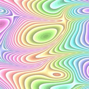 Boho Rainbow Wavy Pattern