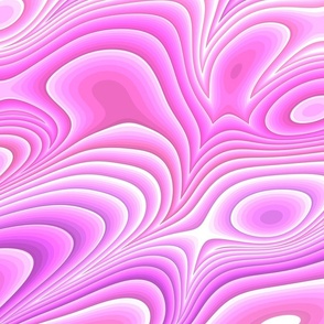 Trippy Monochrome Pink Squiggly Pattern