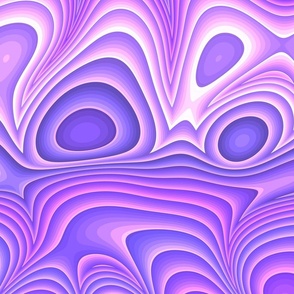 Groovy Monochrome Purple Squiggly Pattern