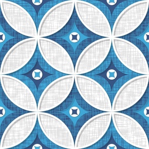 Palm Springs Circle Quilt - Blue