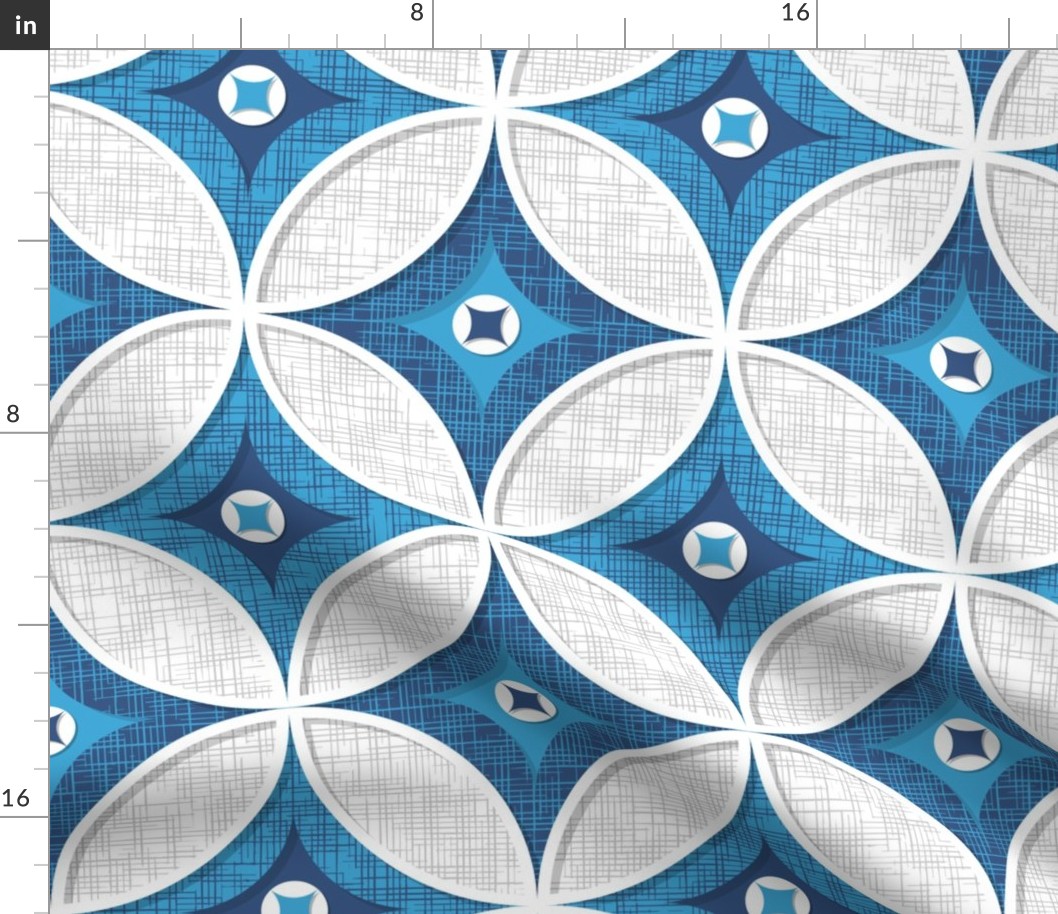 Palm Springs Circle Quilt - Blue