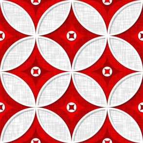Palm Springs Circle Quilt - Red