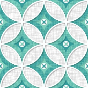 Palm Springs Circle Quilt - Teal