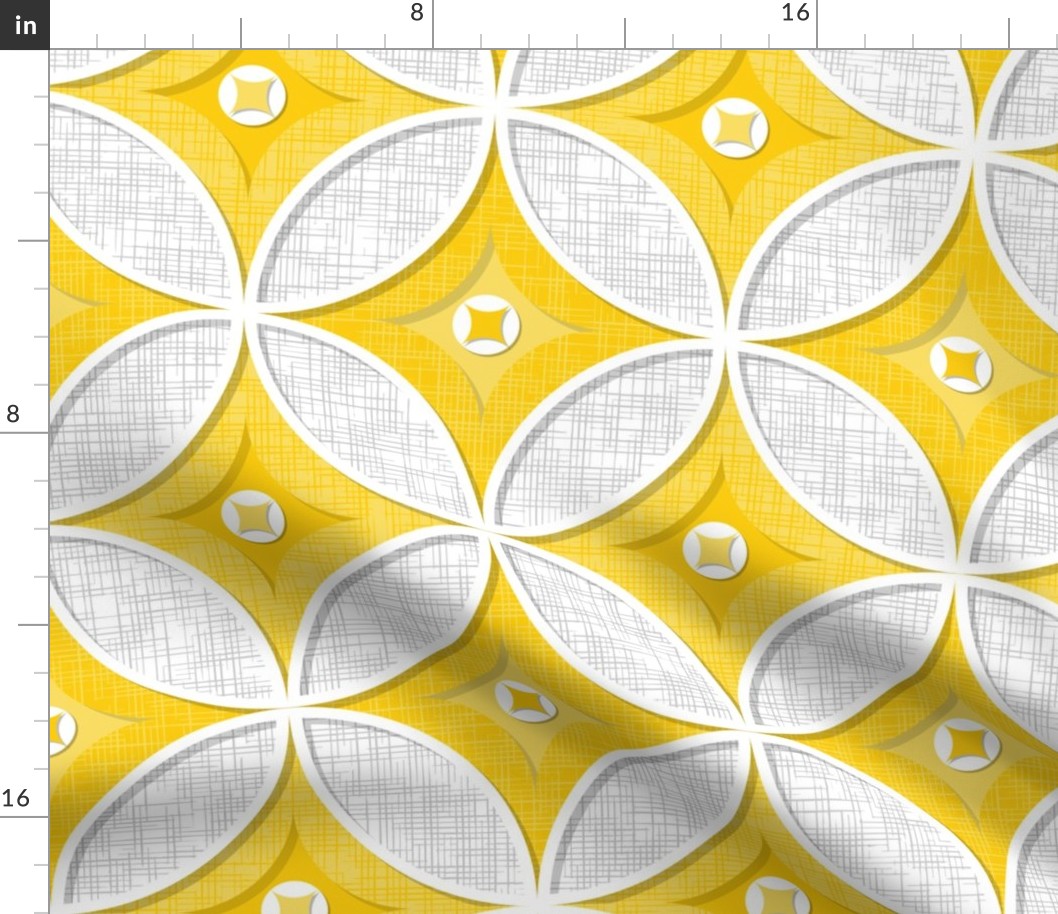 Palm Springs Circle Quilt - Yellow 