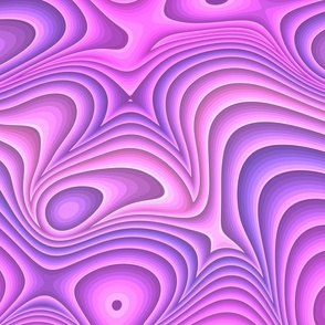 Trippy Pink and Purple Squiggly Pattern