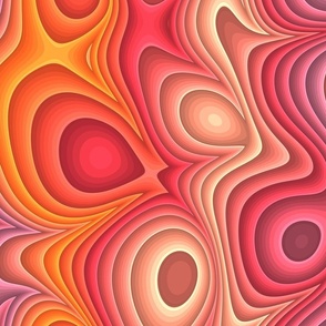 Groovy Retro Squiggly Pattern