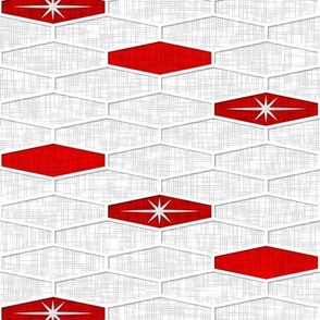 Palm Springs Hexagon Starburst - Red