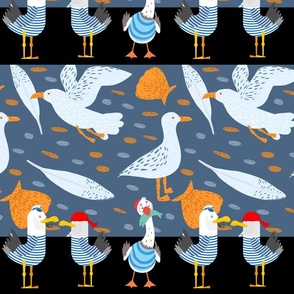 seagull birds fisherman or seagull bird napkins