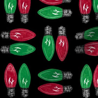 C9 Christmas lights checker - red and green on black