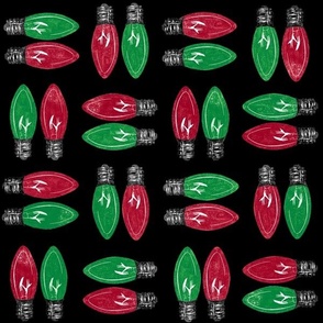 C9 Christmas lights checker - red and green on black