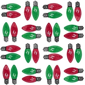 C9 Christmas lights checker - red and green on white