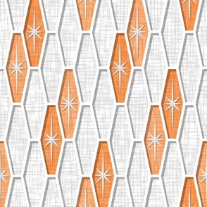 Palm Springs Starburst Hexagons - Orange