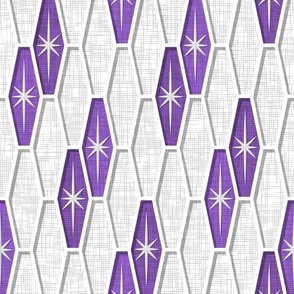 Palm Springs Starburst Hexagons - Purple