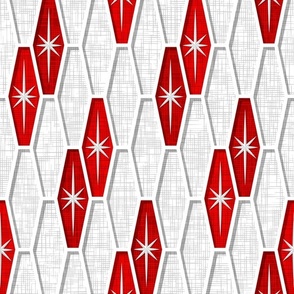 Palm Springs Starburst Hexagons - Red