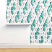 Palm Springs Starburst Hexagons - Teal