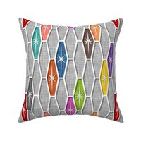 Palm Springs Starburst Hexagons - Colorful Gray