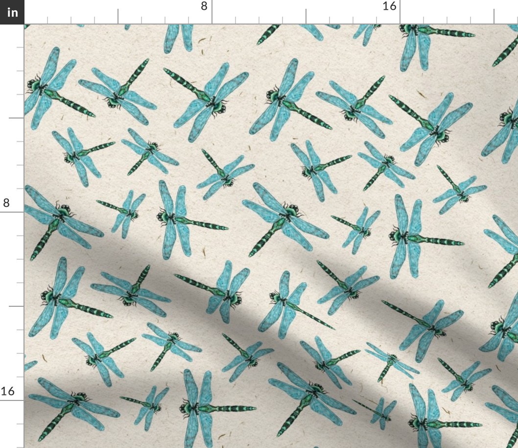 Dragonflies - handmade paper background