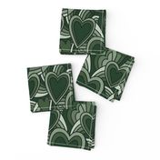 Vintage 1970s Psychedelic Valentine - Emerald Green