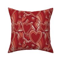 Vintage 1970s Psychedelic Valentine - Ruby Red
