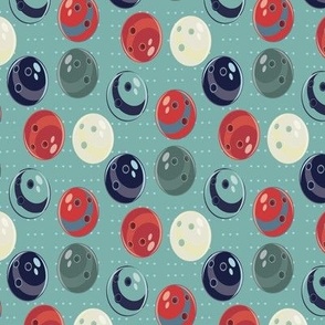 Bowling Ball Bonanza-Mid-Century Blues Palette