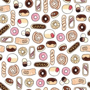 (medium) Cute Donuts on White