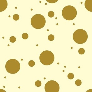 Very Peri honey Snow Dots circles on  light cornsilk