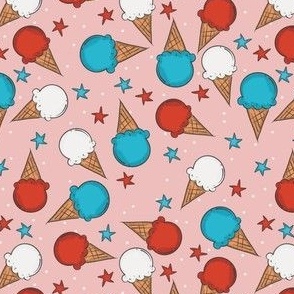 4th of July Ice cream Pink