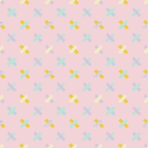 Washi Tape Crosses in Cotton Candy | 6" Repeat