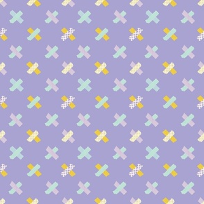 Washi Tape Crosses in Lilac | 6" Repeat